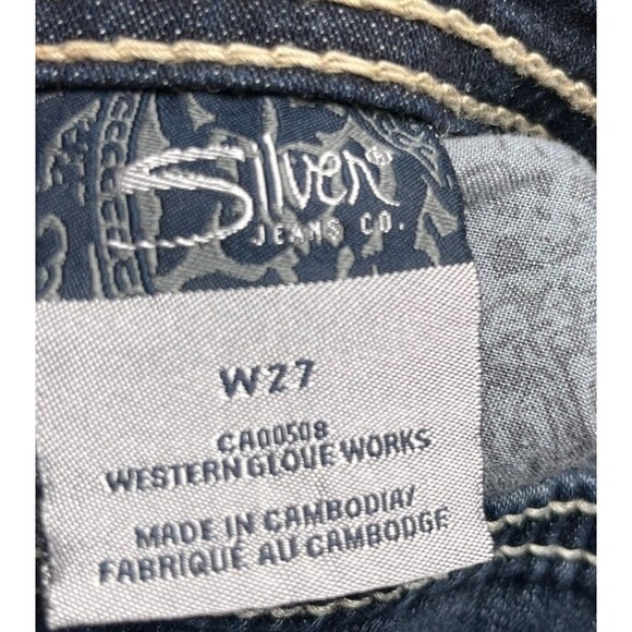 Silver Jeans Women's Size 27 Waist Blue Suki Surplus Capri - Picture 7 of 8